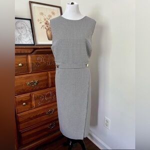 H&M Black and White Houndstooth Dress
